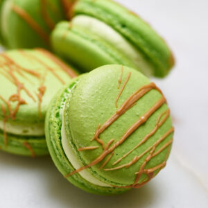 Green Apple Caramel Macarons