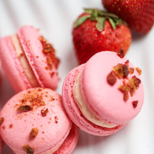 Strawberry Macarons