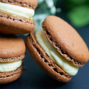 Chocolate and Vanilla Macarons
